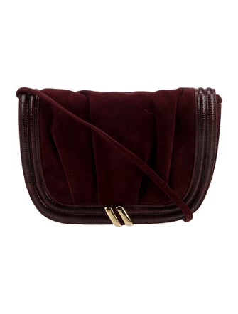 Oscar de la Renta Suede Shoulder Bag