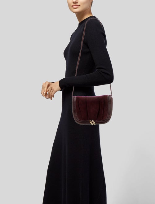Oscar de la Renta Suede Shoulder Bag