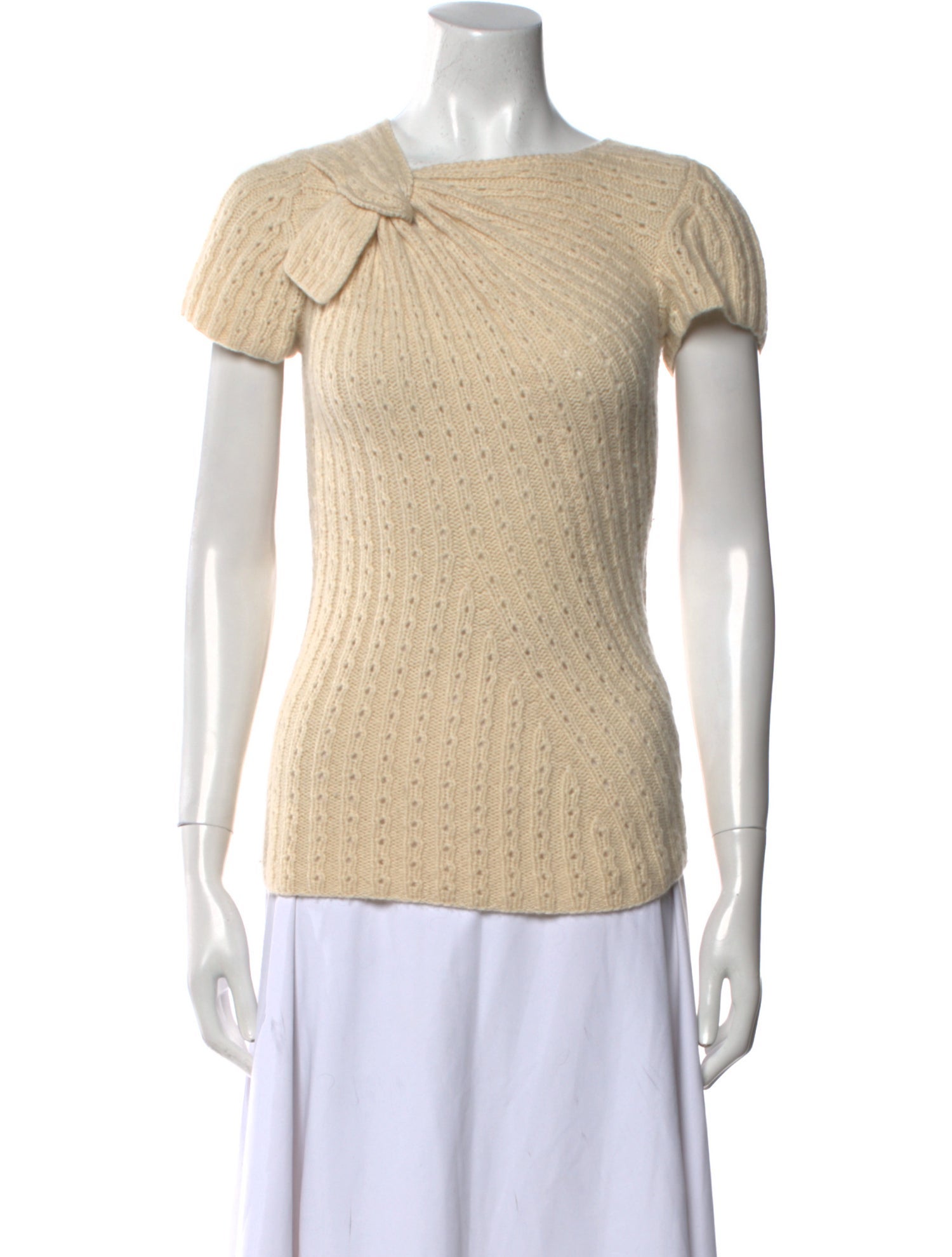 Oscar de la Renta Cashmere Bateau Neckline Sweater