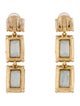 Oscar de la Renta Crystal Embellished Drop Clip-On Earrings