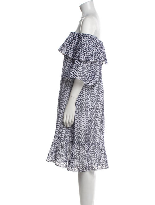 Oscar de la Renta Floral Print Knee-Length Dress