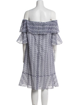 Oscar de la Renta Floral Print Knee-Length Dress