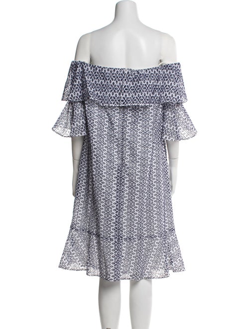 Oscar de la Renta Floral Print Knee-Length Dress