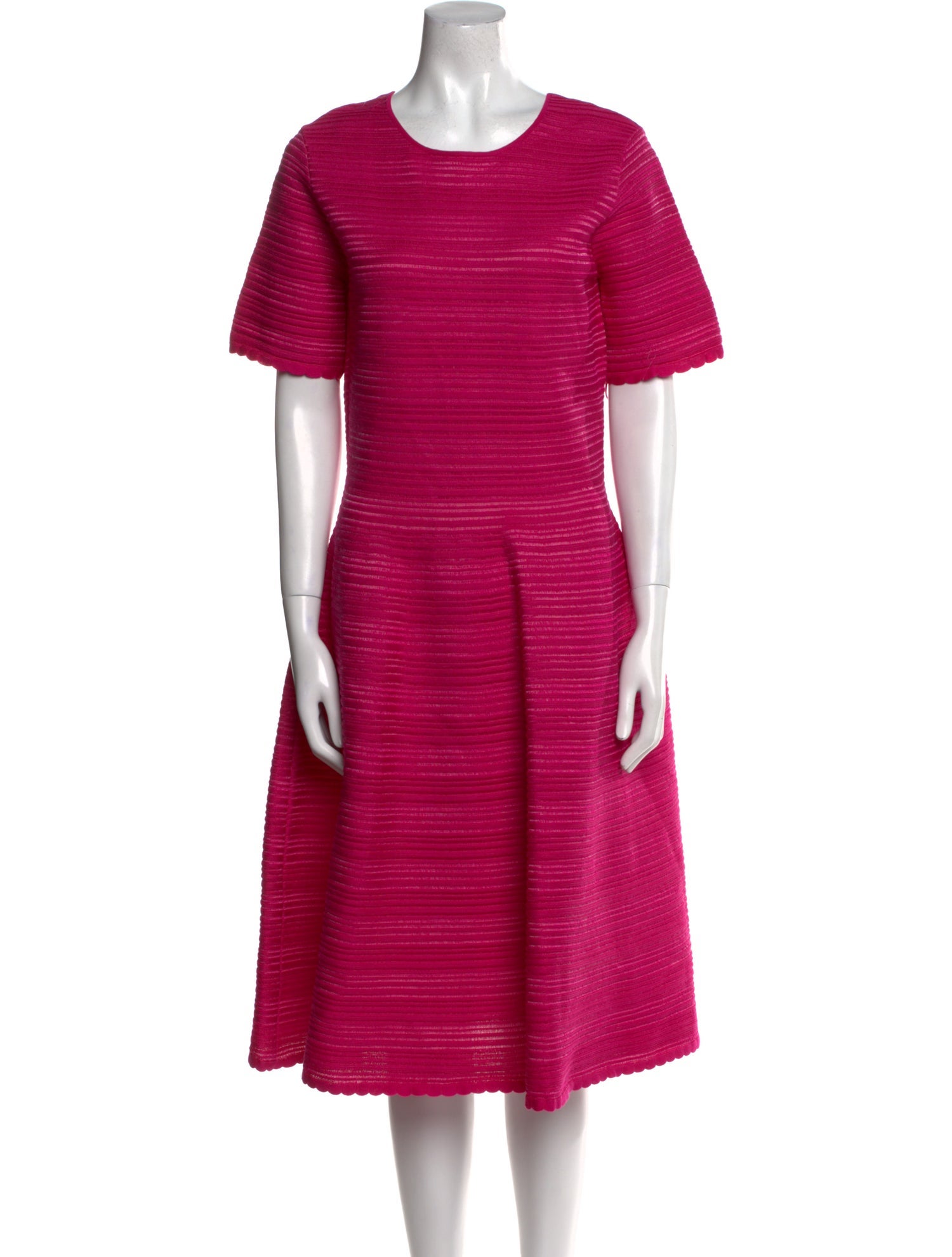 Oscar de la Renta Silk Midi Length Dress