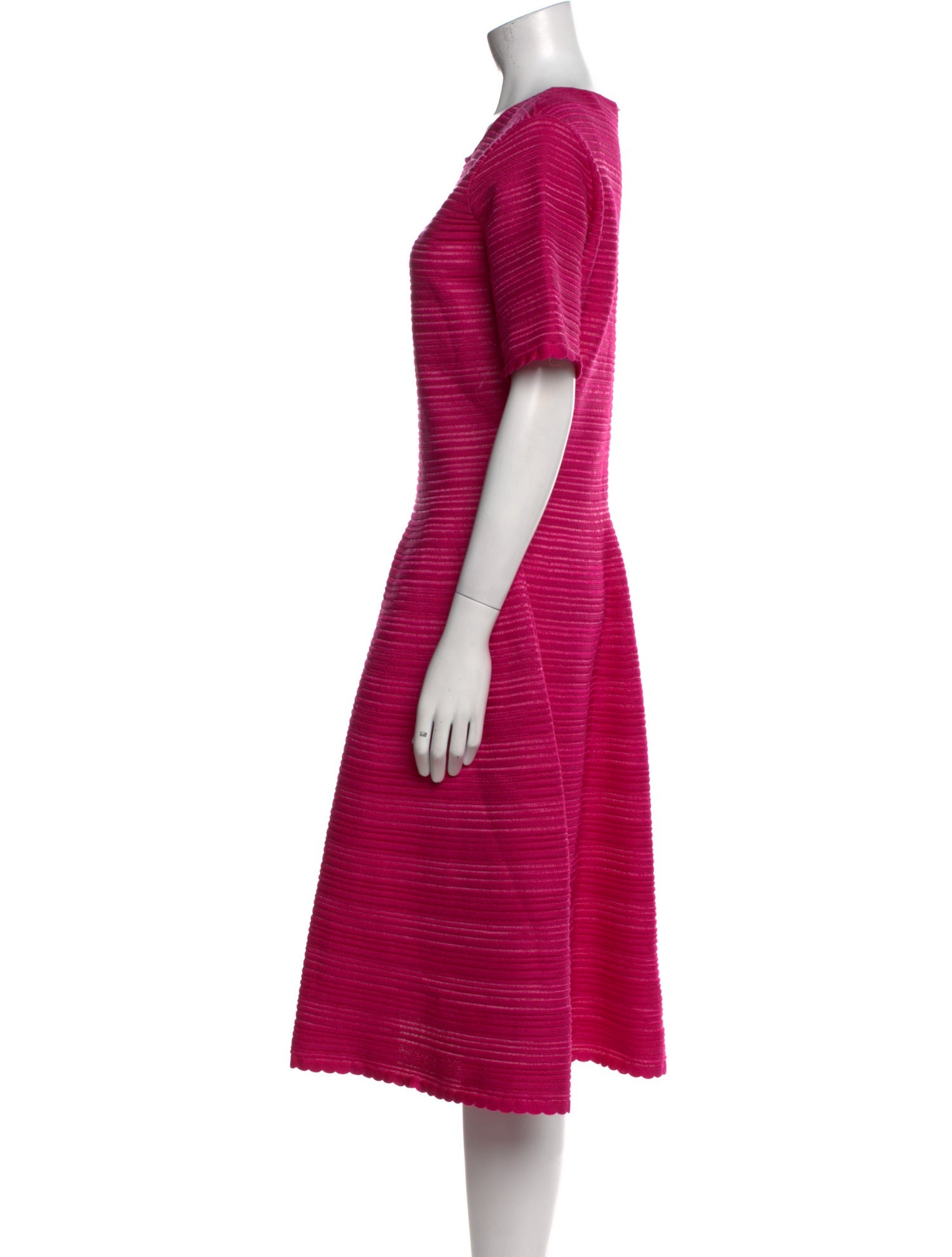 Oscar de la Renta Silk Midi Length Dress