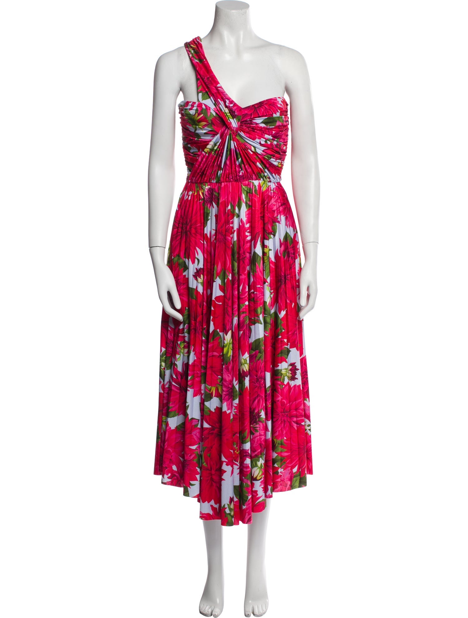 Oscar de la Renta Floral Print Long Dress
