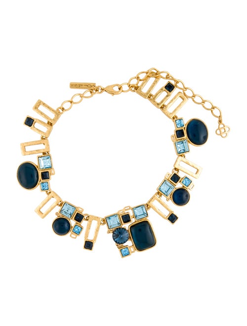 Oscar de la Renta Resin & Crystal Collar Necklace