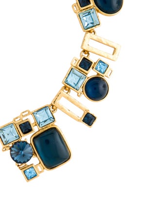 Oscar de la Renta Resin & Crystal Collar Necklace
