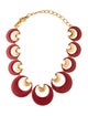 Oscar de la Renta Enamel Moon Collar Necklace