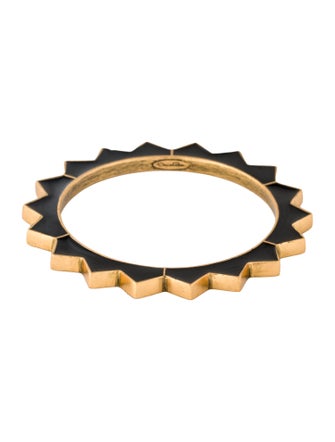 Oscar de la Renta Enamel Spiked Bangle Bracelet