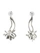 Oscar de la Renta Crystal & Enamel Branch Drop Earrings