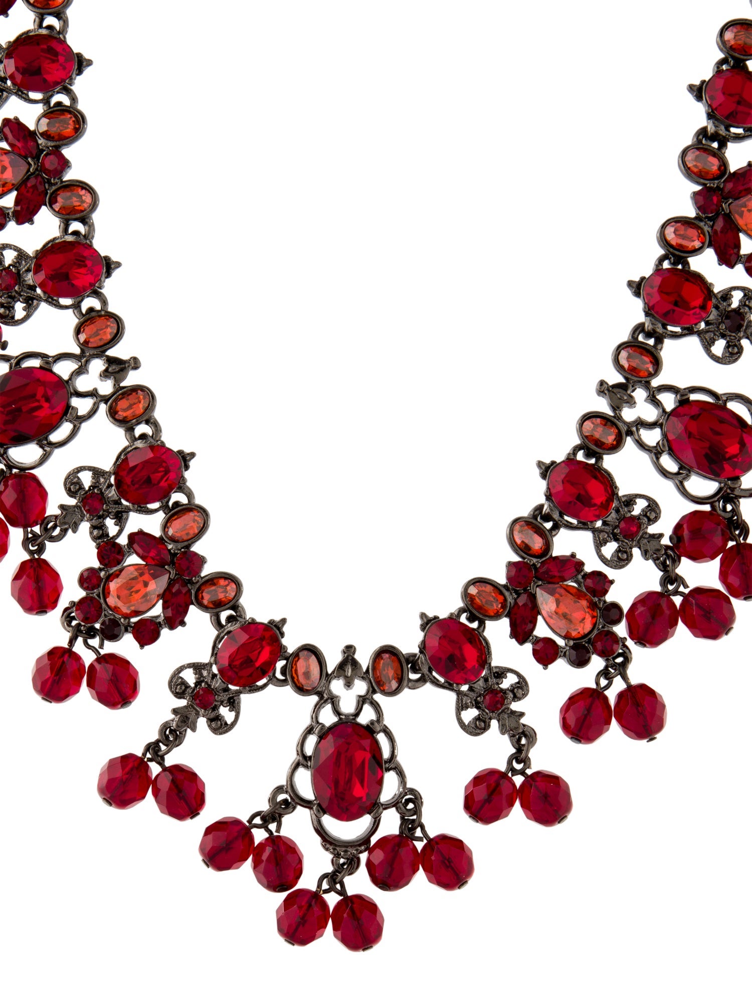 Oscar de la Renta Crystal Beaded Collar Necklace