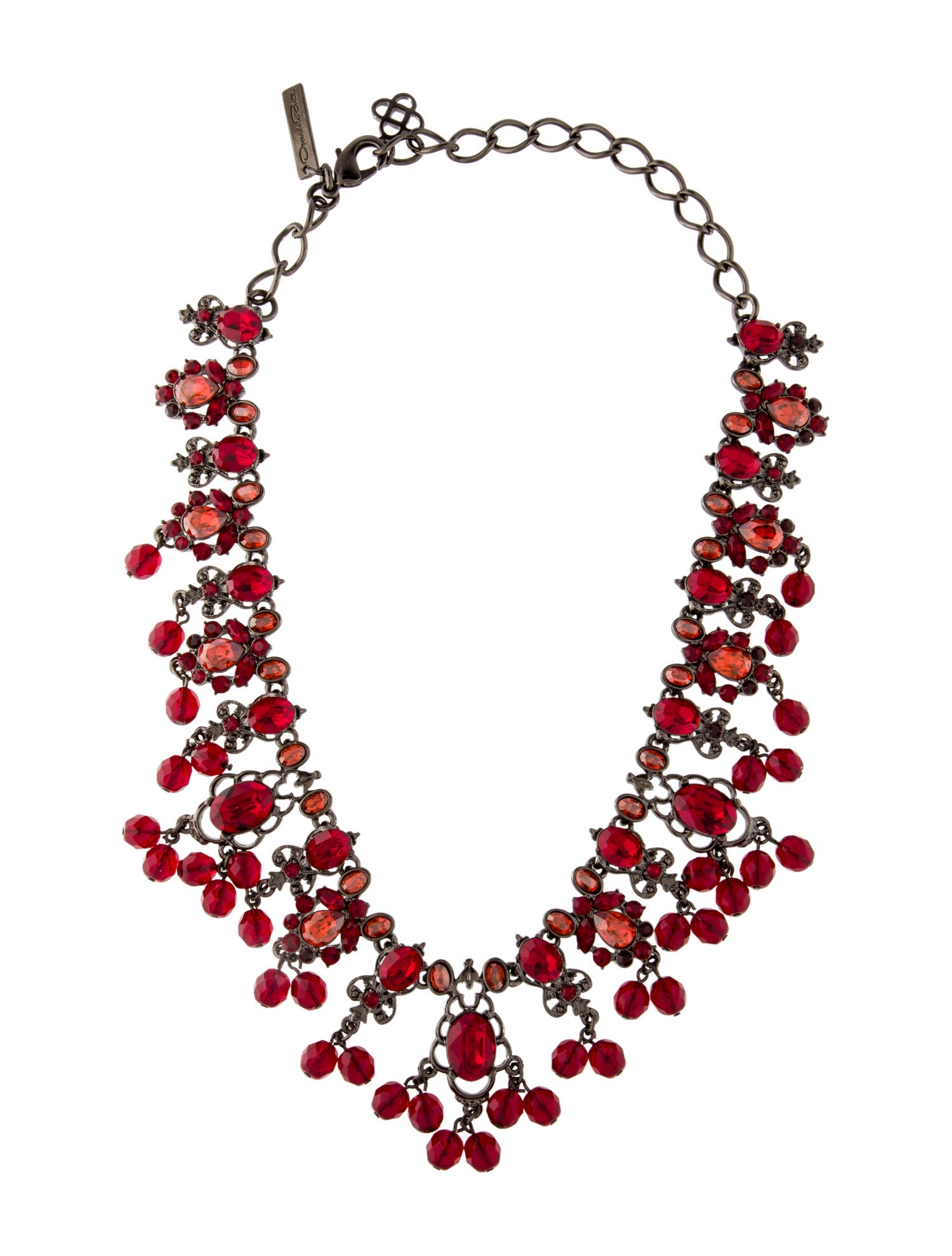 Oscar de la Renta Crystal Beaded Collar Necklace