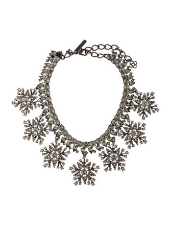 Oscar de la Renta Crystal Star Collar Necklace