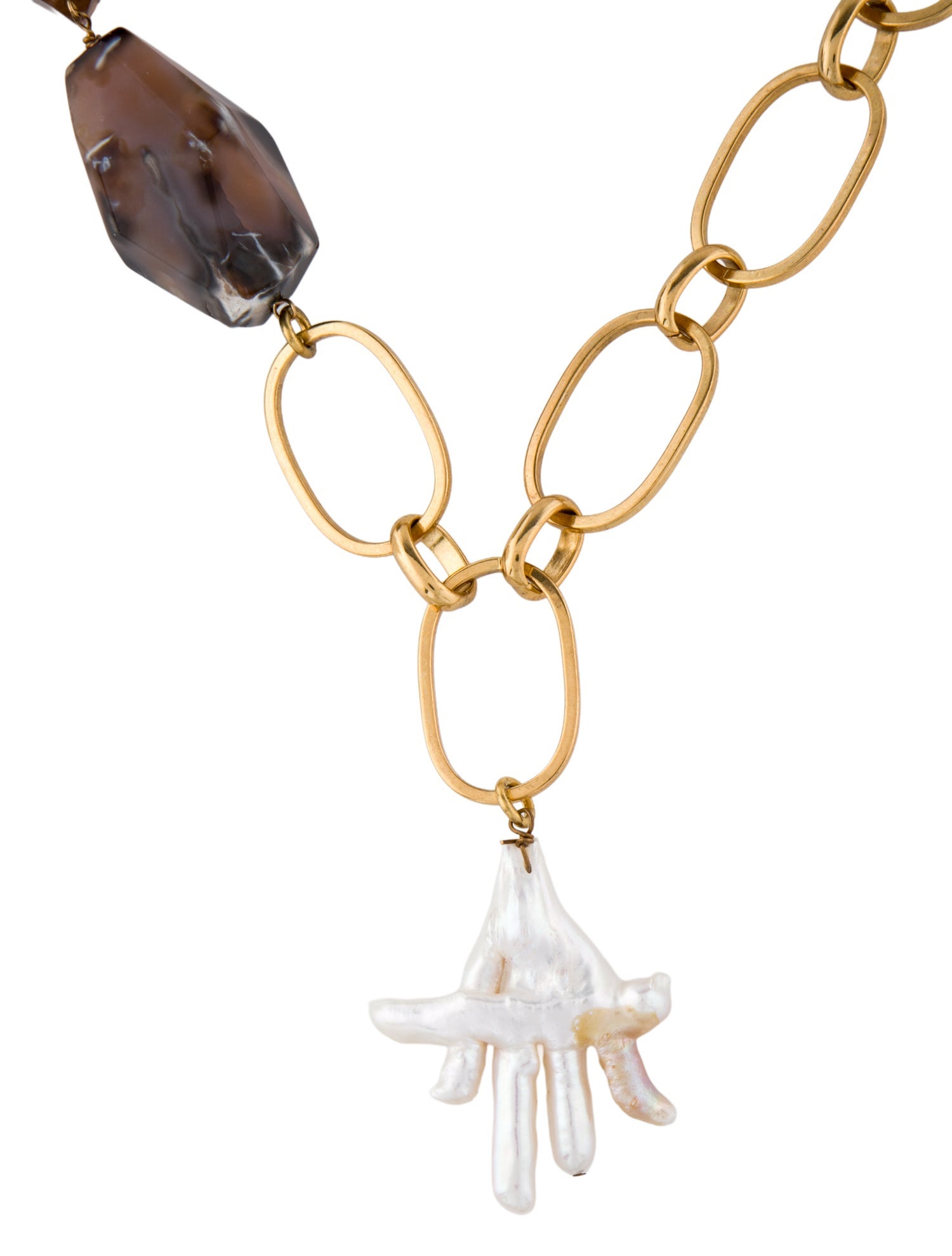 Oscar de la Renta Pearl and Multi Stone Choker Necklace