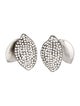 Oscar de la Renta Crystal Leaf Clip-On Drop Earrings