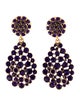Oscar de la Renta Crystal Clip-On Teardrop Earrings