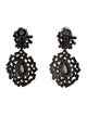 Oscar de la Renta Crystal Drop Clip-On Earrings