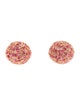 Oscar de la Renta Crystal Round Clip-On Earrings
