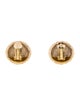 Oscar de la Renta Crystal Round Clip-On Earrings