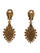 Oscar de la Renta Crystal Drop Clip-On Earrings