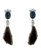 Oscar de la Renta Crystal & Resin Drop Earrings