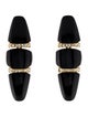 Oscar de la Renta Crystal & Resin Clip-On Drop Earrings