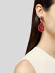 Oscar de la Renta Crystal & Resin Drop Earrings