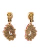Oscar de la Renta Crystal & Resin Drop Earrings