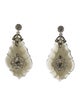 Oscar de la Renta Crystal & Resin Drop Earrings