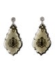 Oscar de la Renta Crystal & Resin Drop Earrings
