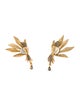Oscar de la Renta Bird Crystal Clip-On Earrings