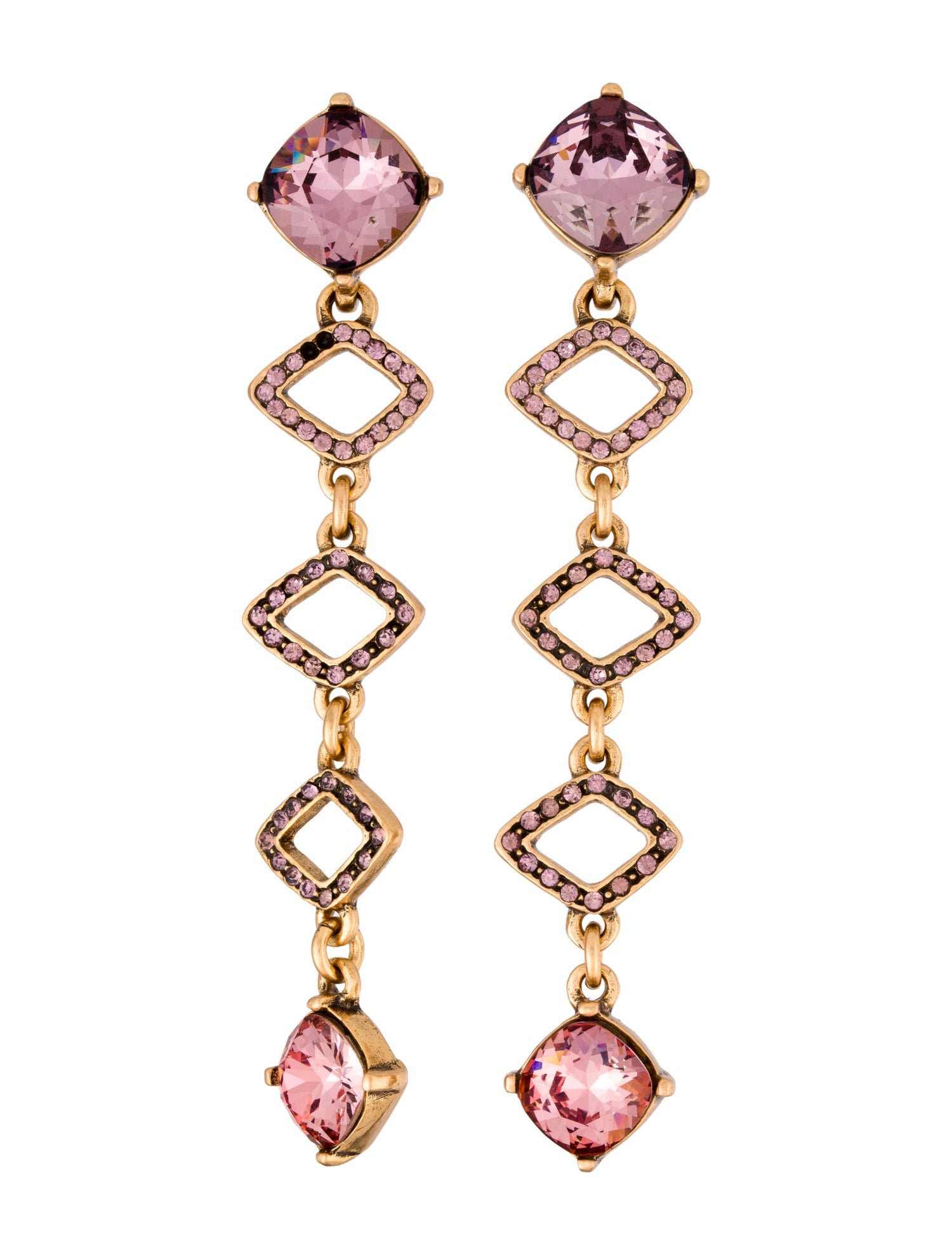 Oscar de la Renta Crystal Drop Earrings