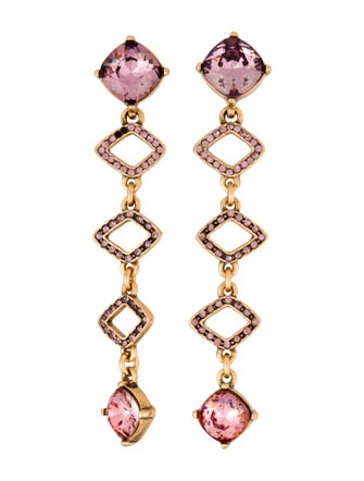 Oscar de la Renta Crystal Drop Earrings