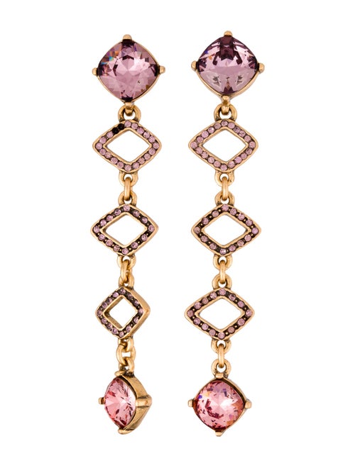 Oscar de la Renta Crystal Drop Earrings
