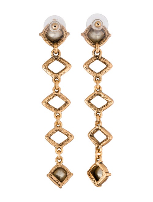 Oscar de la Renta Crystal Drop Earrings