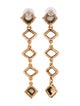 Oscar de la Renta Crystal Drop Earrings