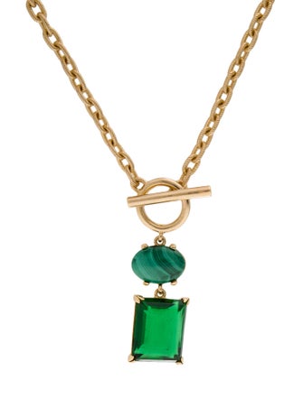 Oscar de la Renta Crystal Toggle Necklace
