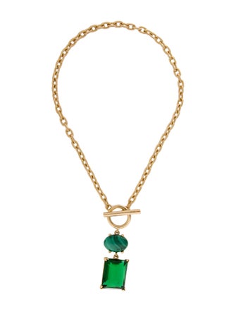 Oscar de la Renta Crystal Toggle Necklace