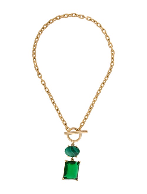Oscar de la Renta Crystal Toggle Necklace