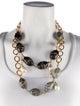 Oscar de la Renta Multi-Stone & Faux Pearl Multistrand Necklace