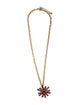 Oscar de la Renta Crystal Convertible Pendant Brooch Necklace