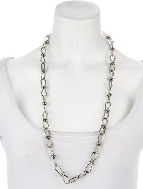 Oscar de la Renta Slim Knot Motif Necklace