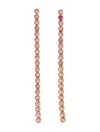 Oscar de la Renta Crystal Long Drop Earrings
