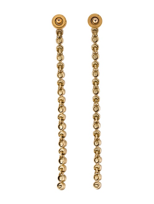 Oscar de la Renta Crystal Long Drop Earrings
