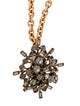 Oscar de la Renta Crystal Convertible Brooch Pendant Necklace