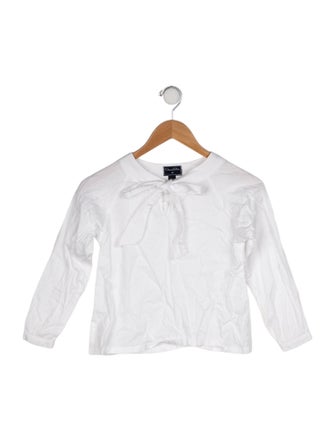 Oscar de la Renta Solid Long Sleeve Top