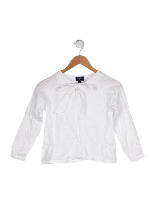 Oscar de la Renta Solid Long Sleeve Top