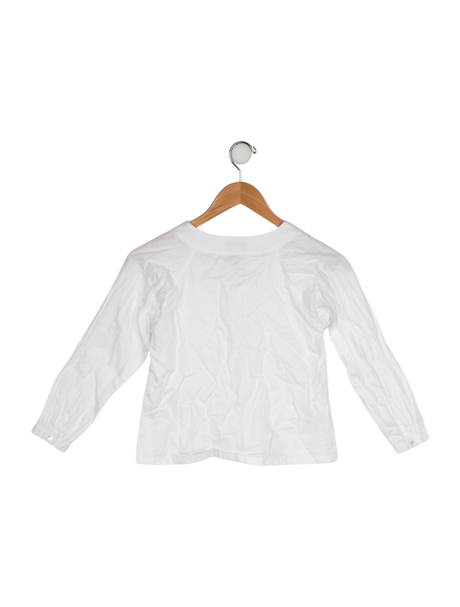 Oscar de la Renta Solid Long Sleeve Top