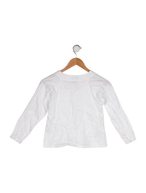 Oscar de la Renta Solid Long Sleeve Top
